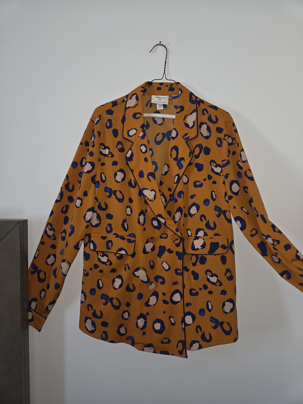 3.1 Phillip Lim X TARGET collab Mustard Leopard-Print Button Down Top